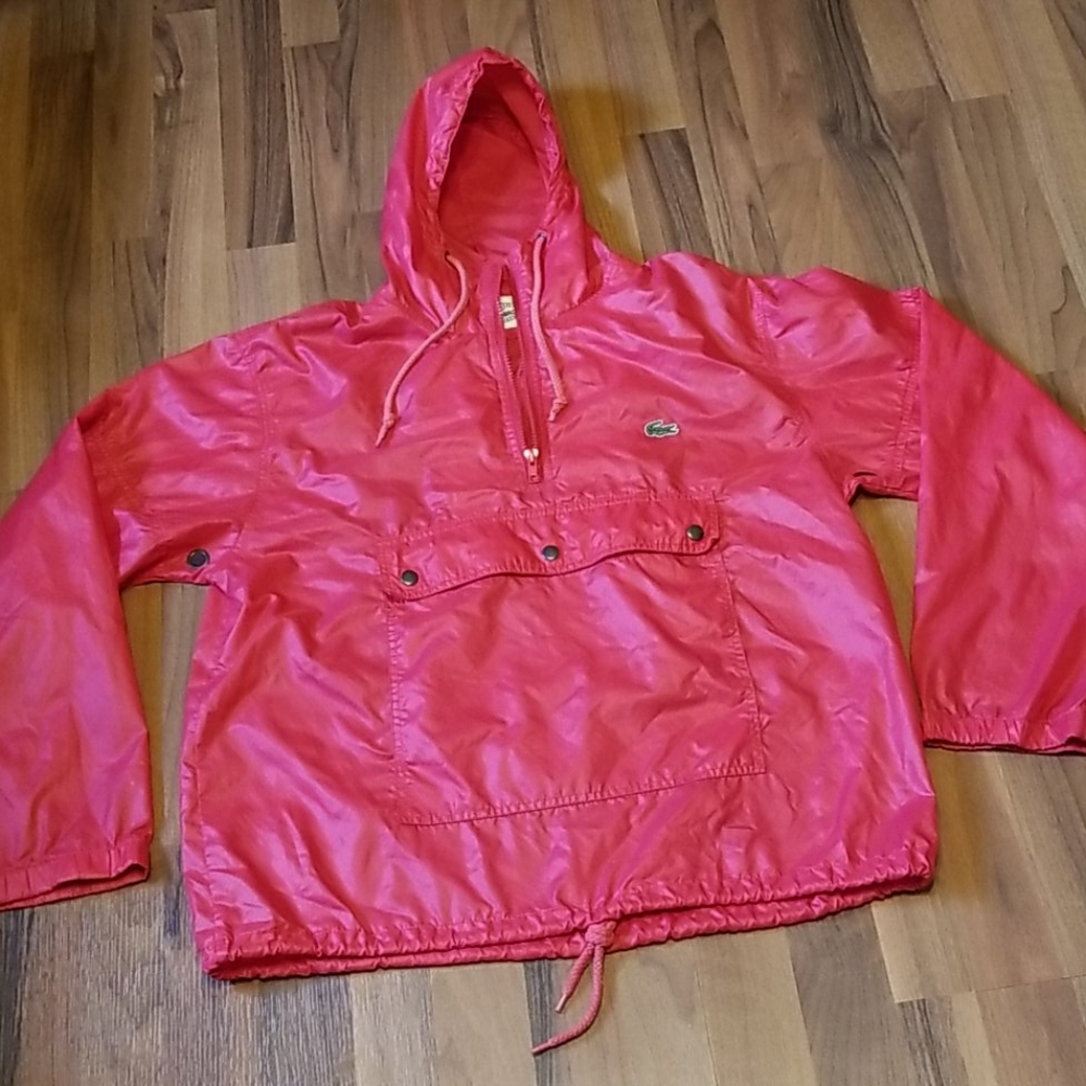 Vintage Lacoste Izod Red Windbreaker Men's Med.